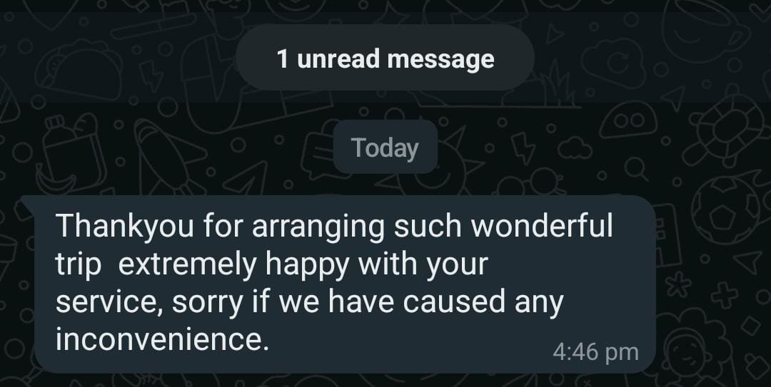 Nagarjuna Travels Customer Testimonial 28